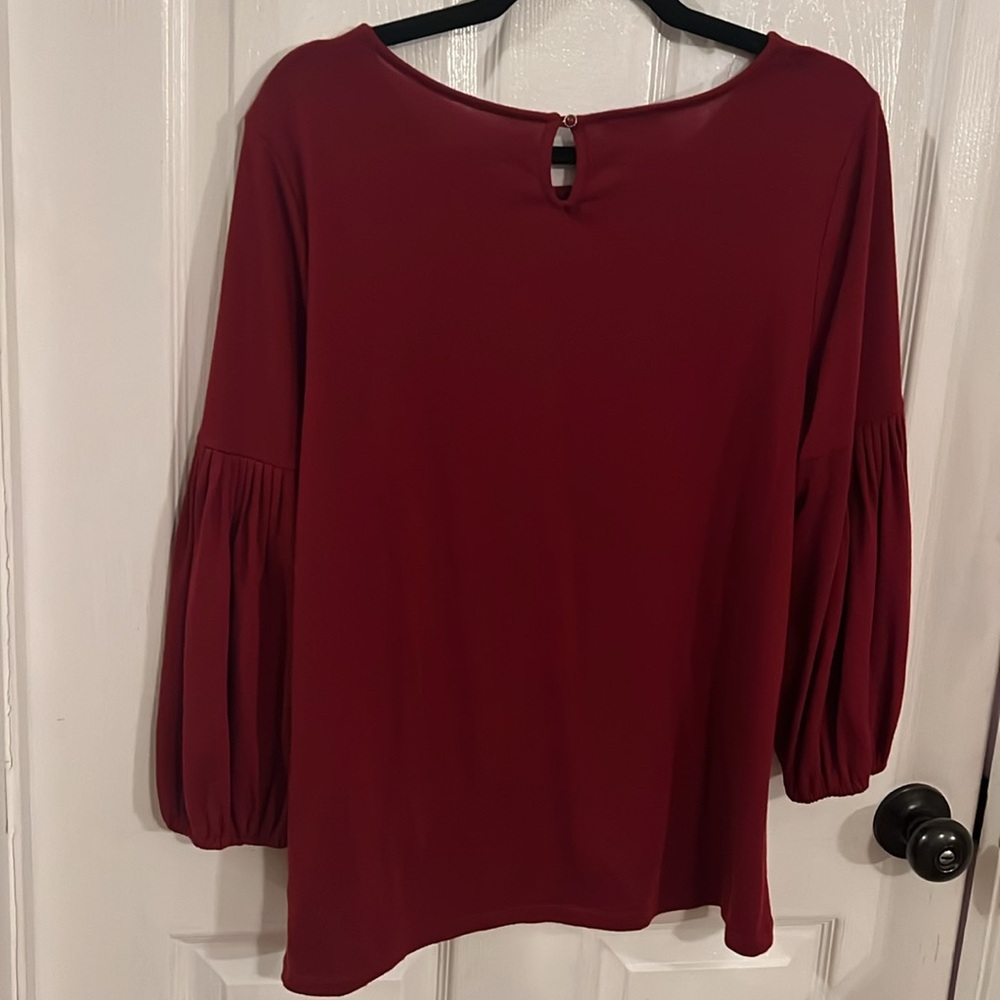 Red Talbots Long Sleeve Knit Top - Picture 2 of 3